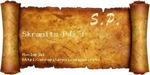 Skrapits Pál névjegykártya