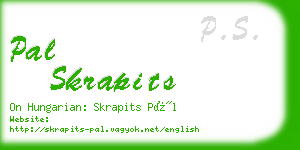 pal skrapits business card